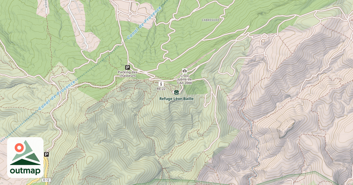 Map of Refuge Léon Baille