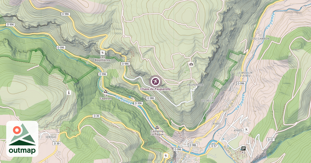 Map of Chaos de Pauparelle