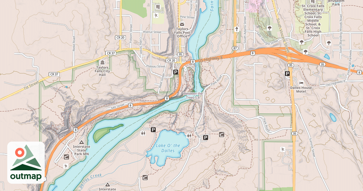 Map of Between the Trees