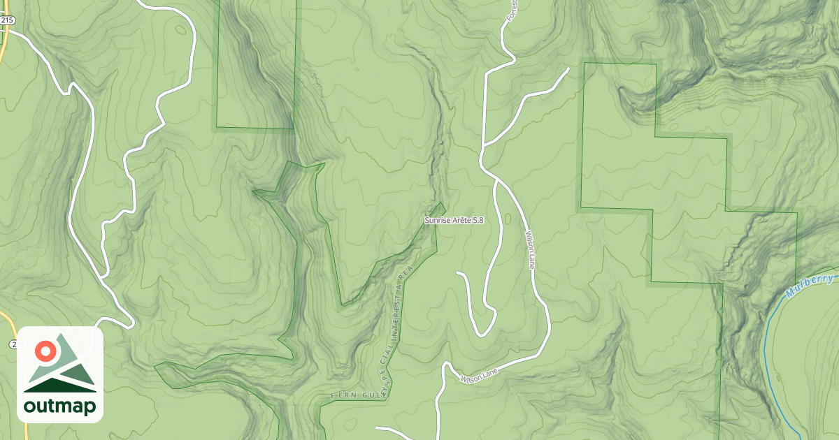 Map of Sunrise Arěte