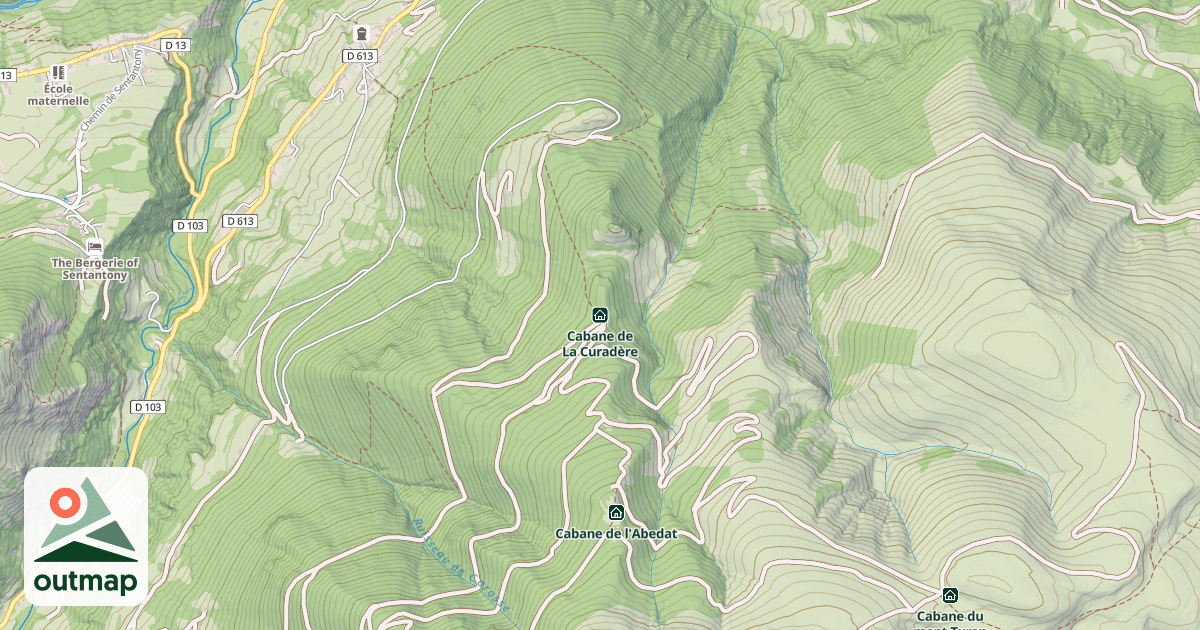 Map of Cabane de La Curadère