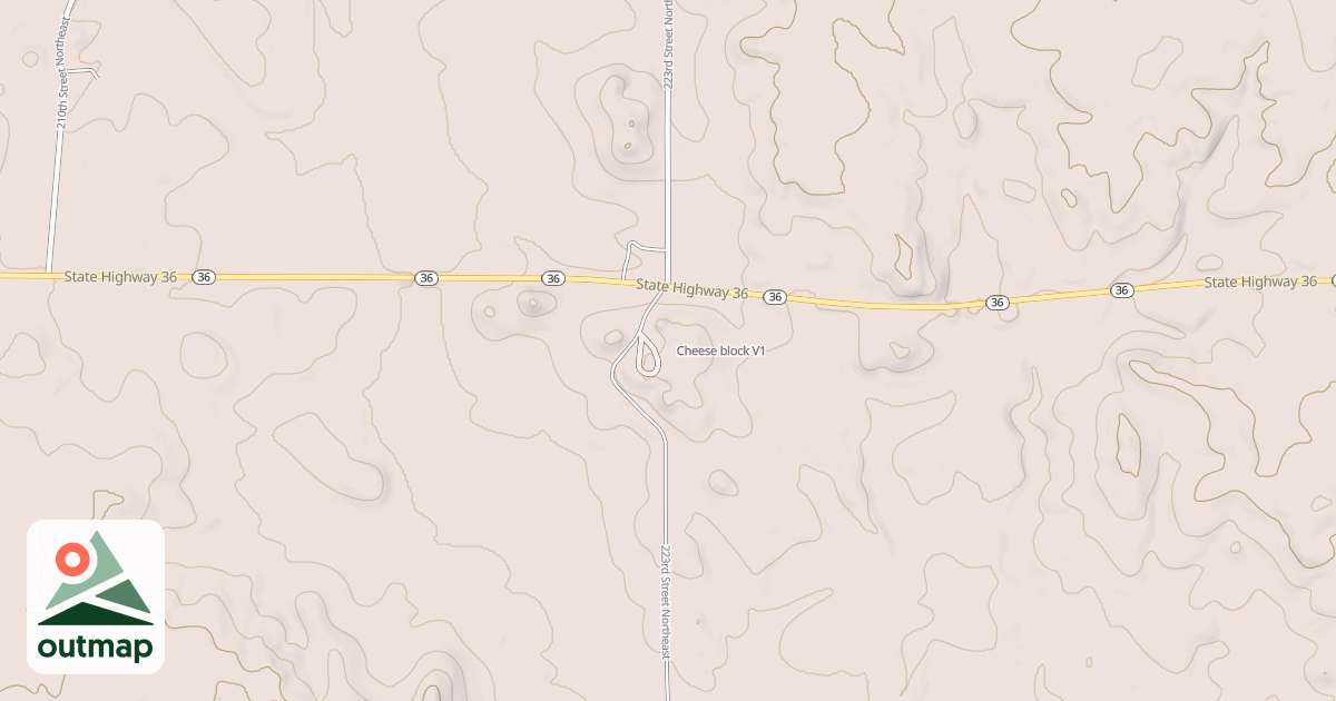 Map of Cheese block in Burleigh