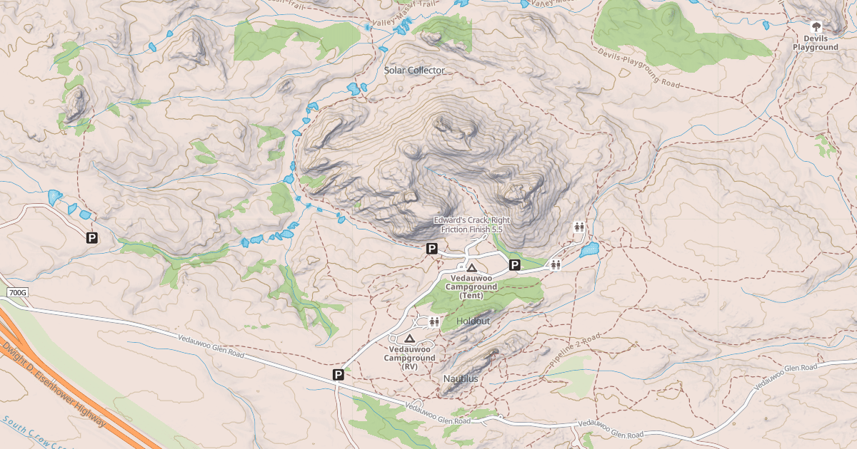 Map preview of Edward's Crack, Right Friction Finish
