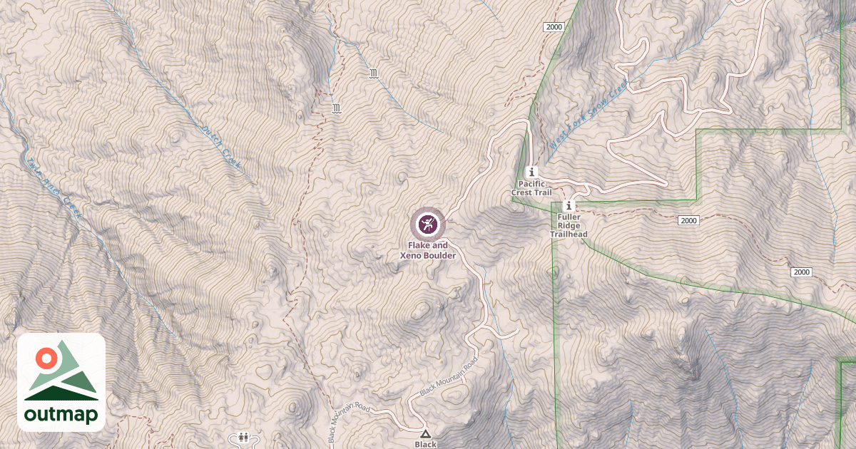 Map of Flake and Xeno Boulder