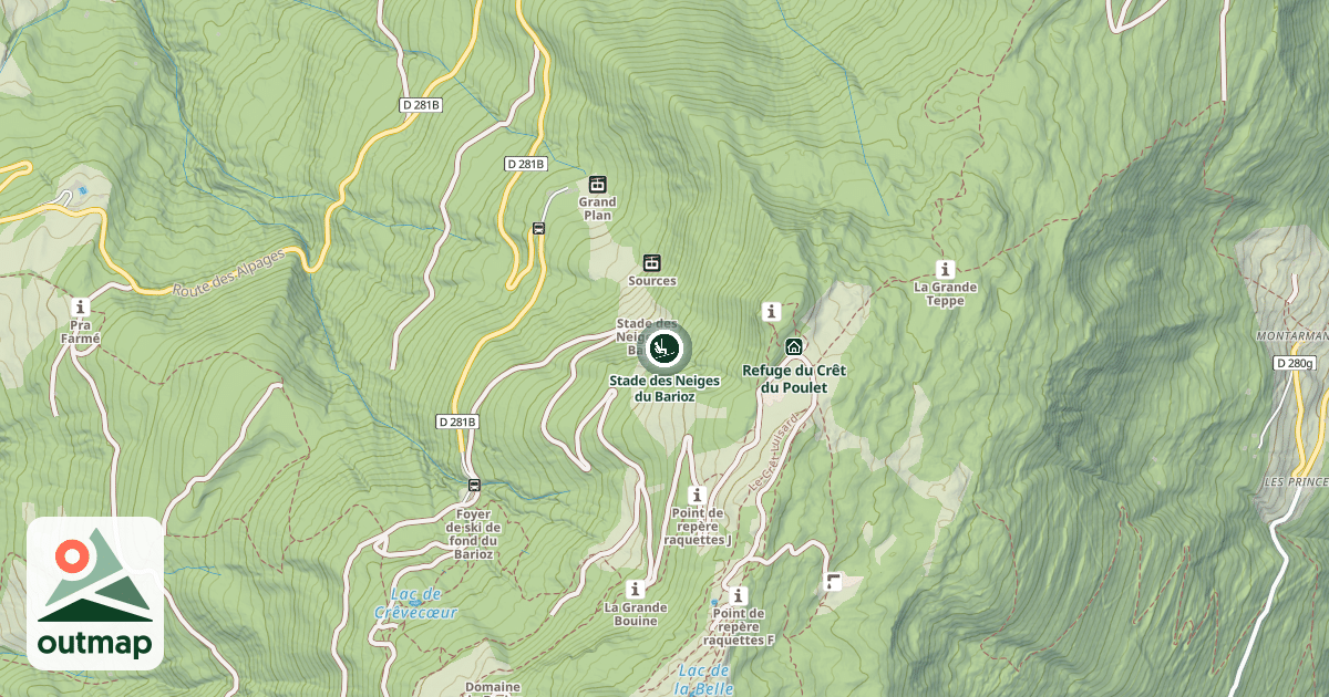 Map of Stade des Neiges du Barioz