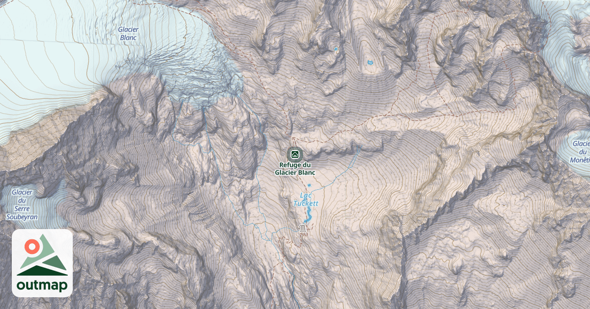Map of Refuge du Glacier Blanc