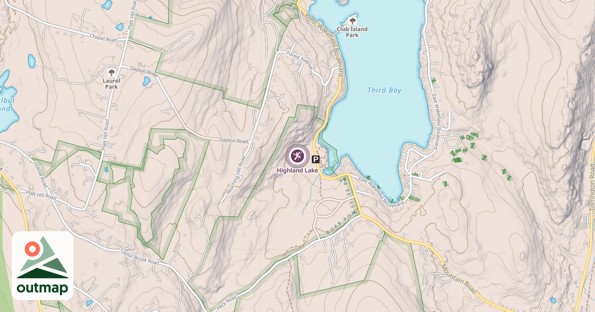 Map of Highland Lake