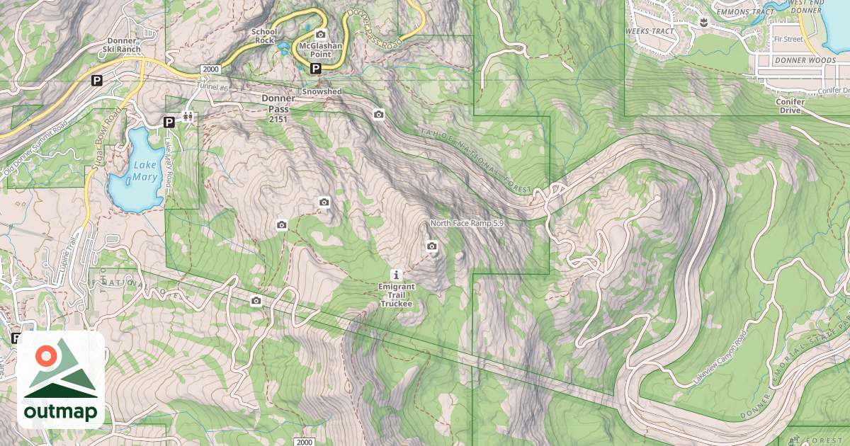 Map of North Face Ramp