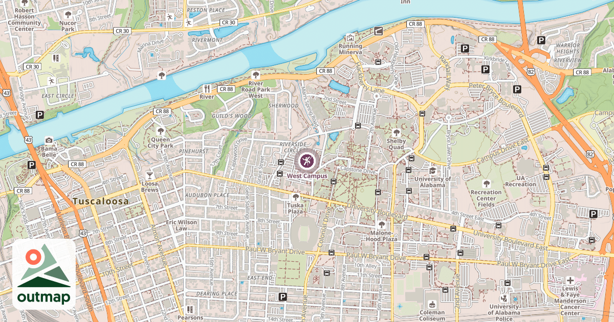 Map of West Campus