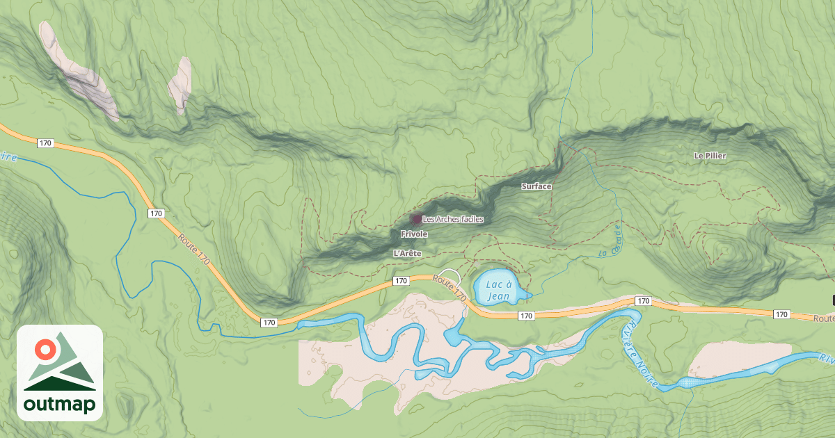 Map of Les Arches faciles