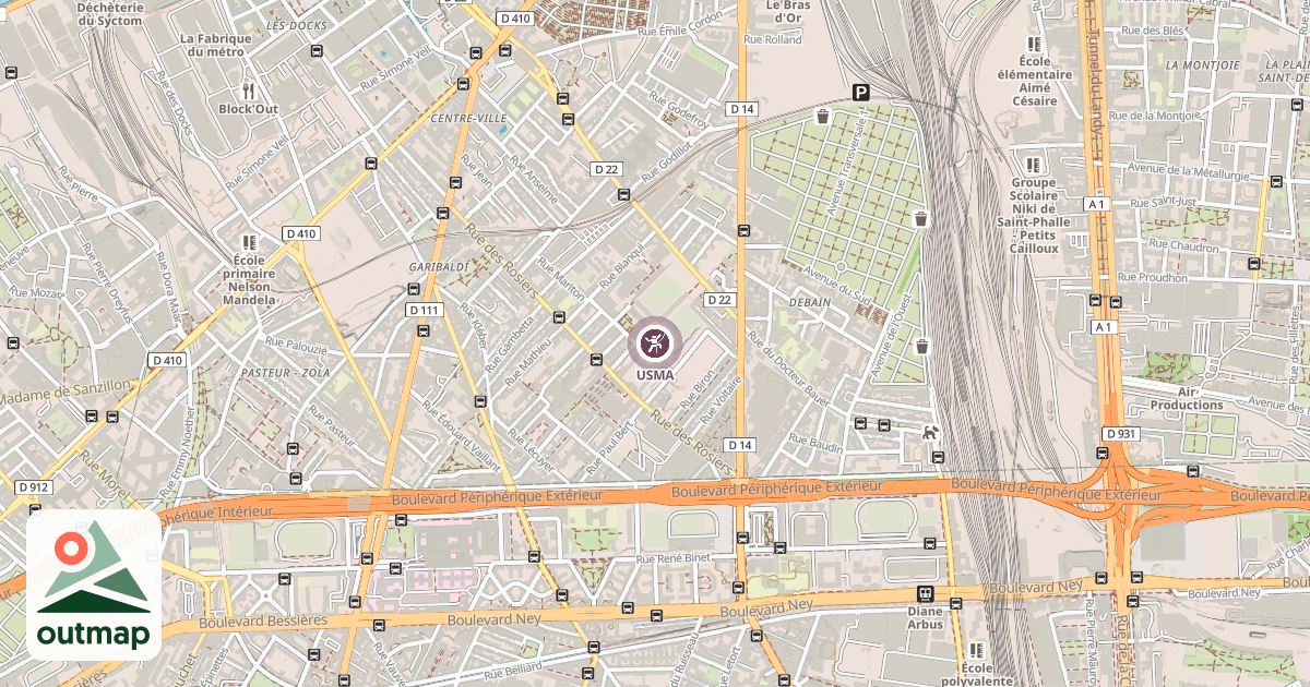 Map of USMA
