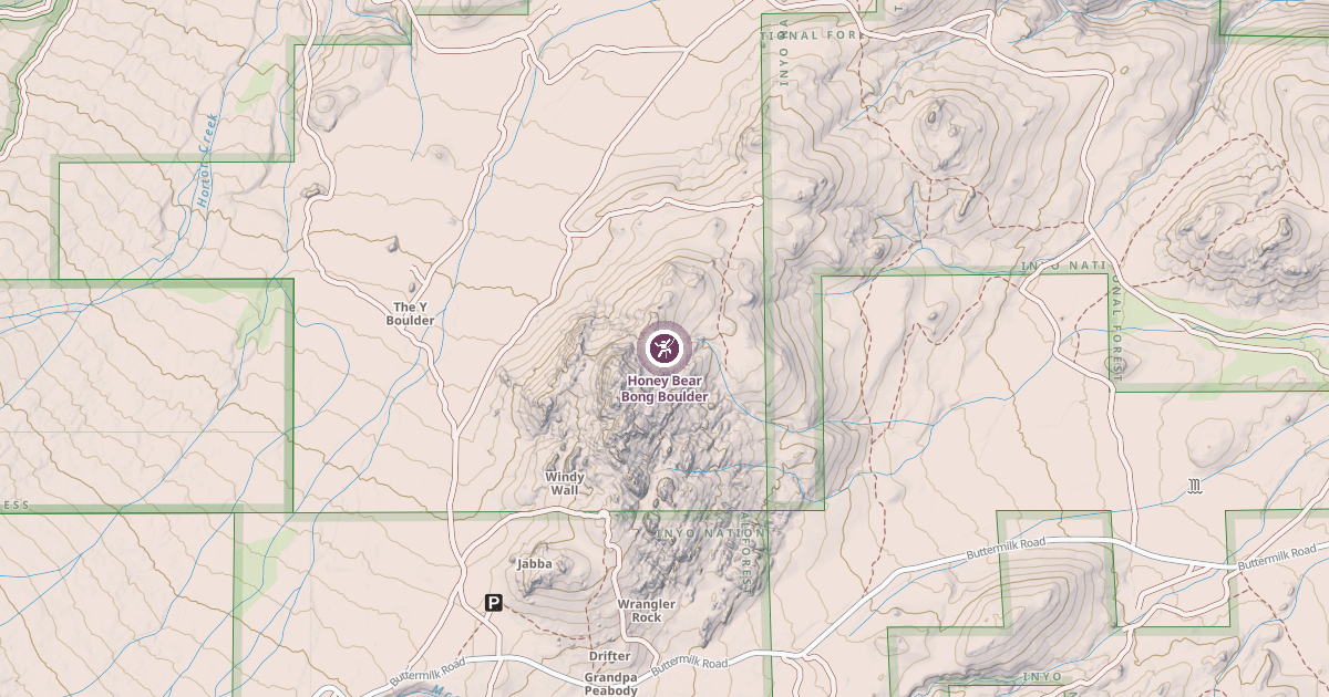 Map preview of Honey Bear Bong Boulder