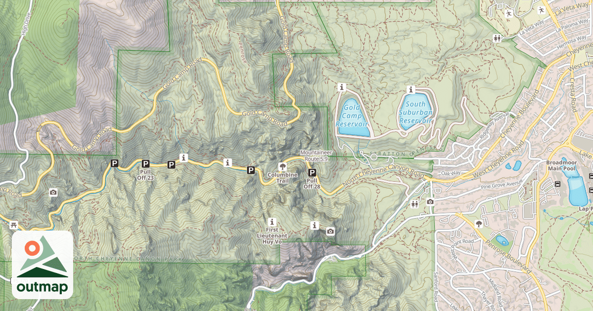 Map of Mountaineer Route