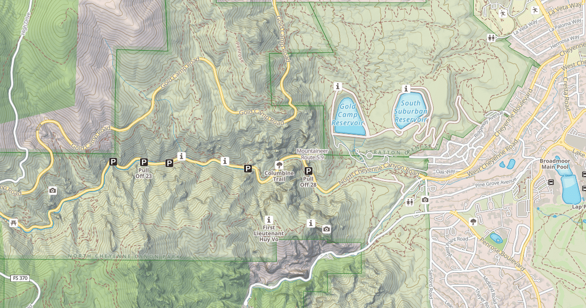 Map preview of Mountaineer Route