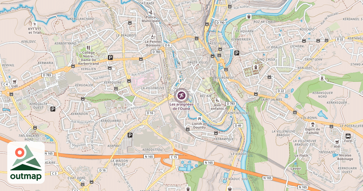Map of Les araignées de l'Ouest