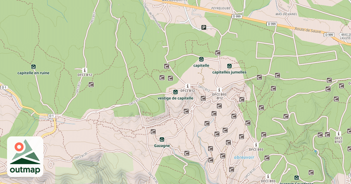 Map of vestige de capitelle