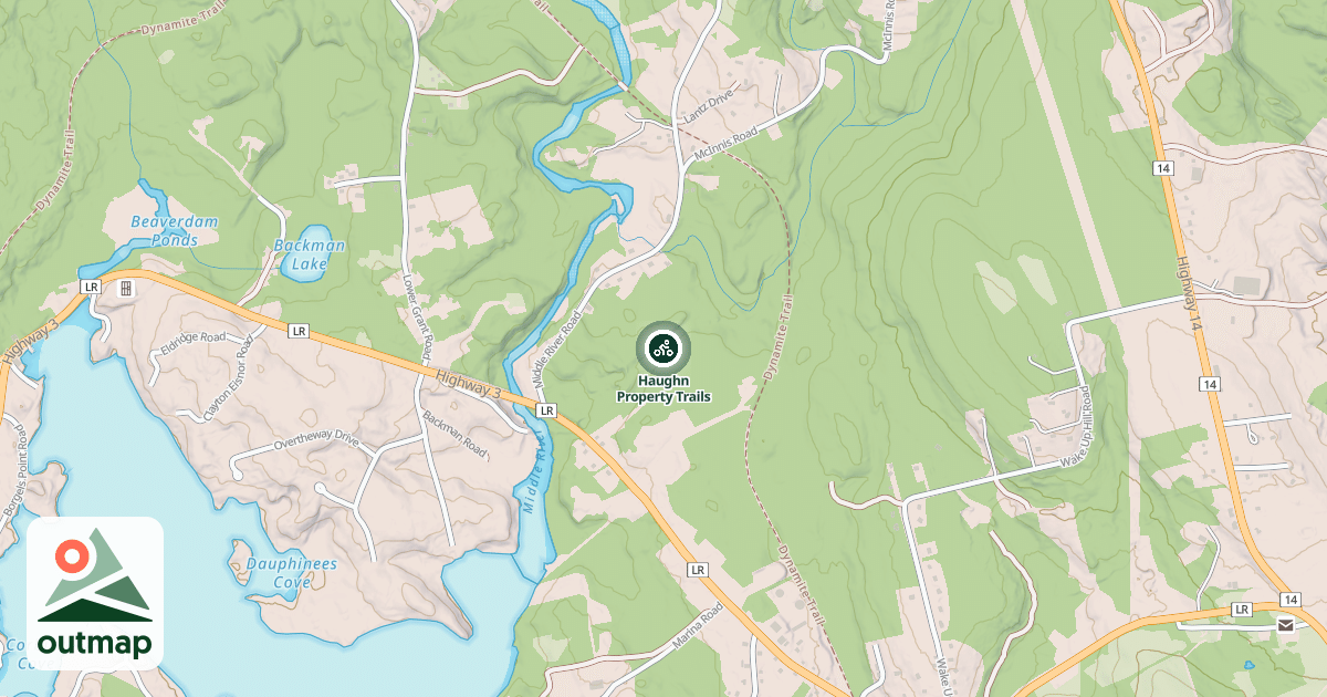 Map of Haughn Property Trails