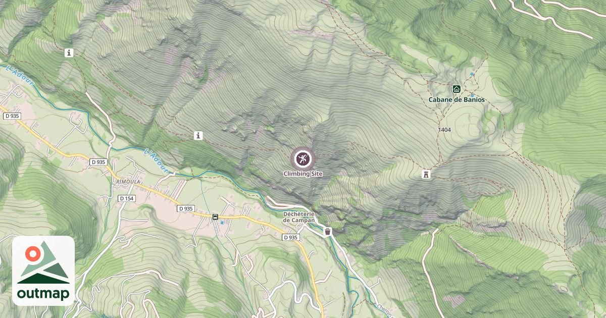 Map of Climbing Site