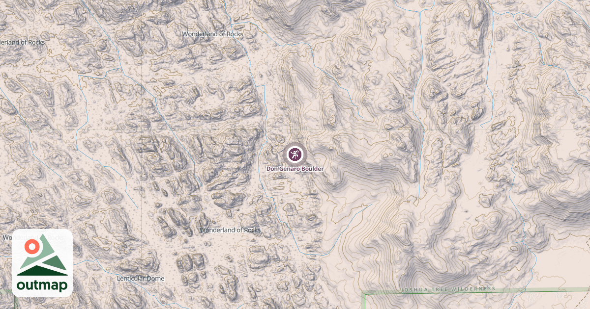 Map of Don Genaro Boulder