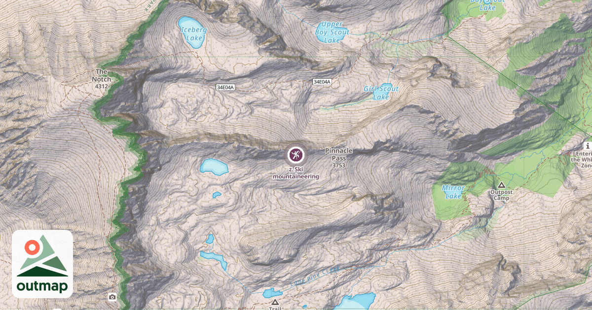 Map of z. Ski mountaineering