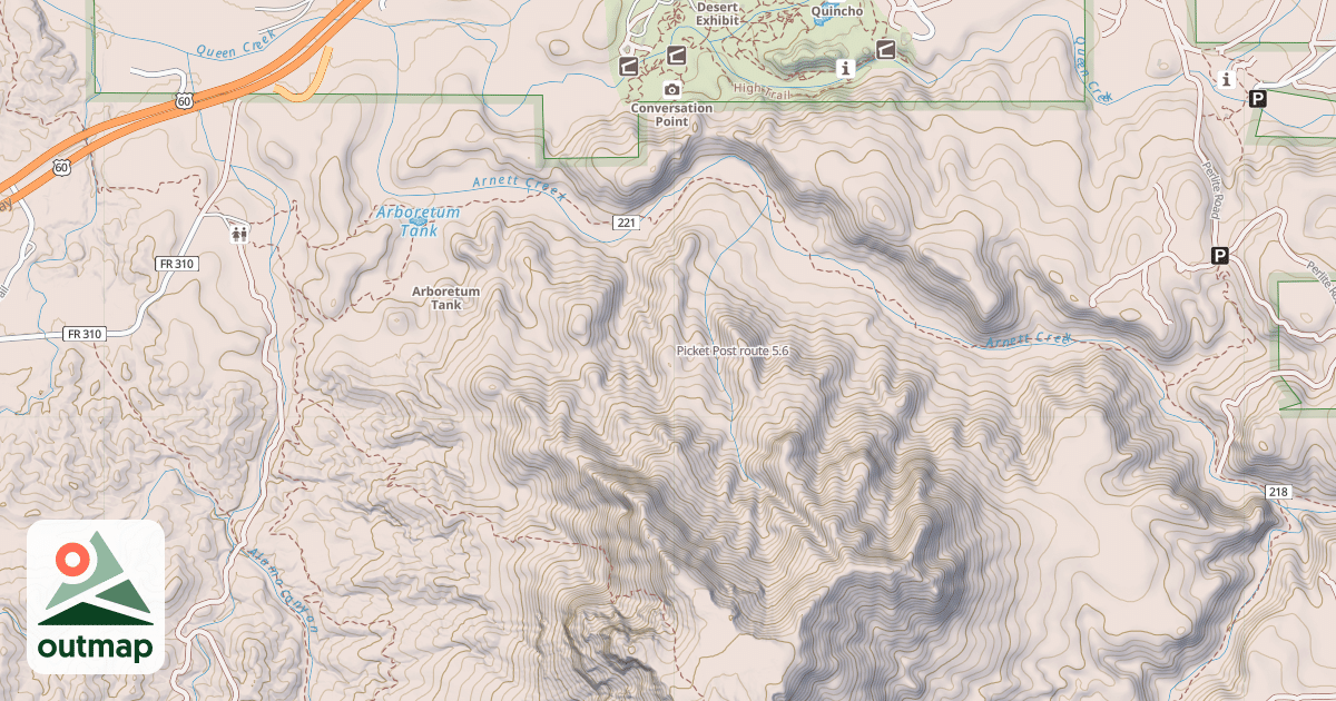 Map of Picket Post route