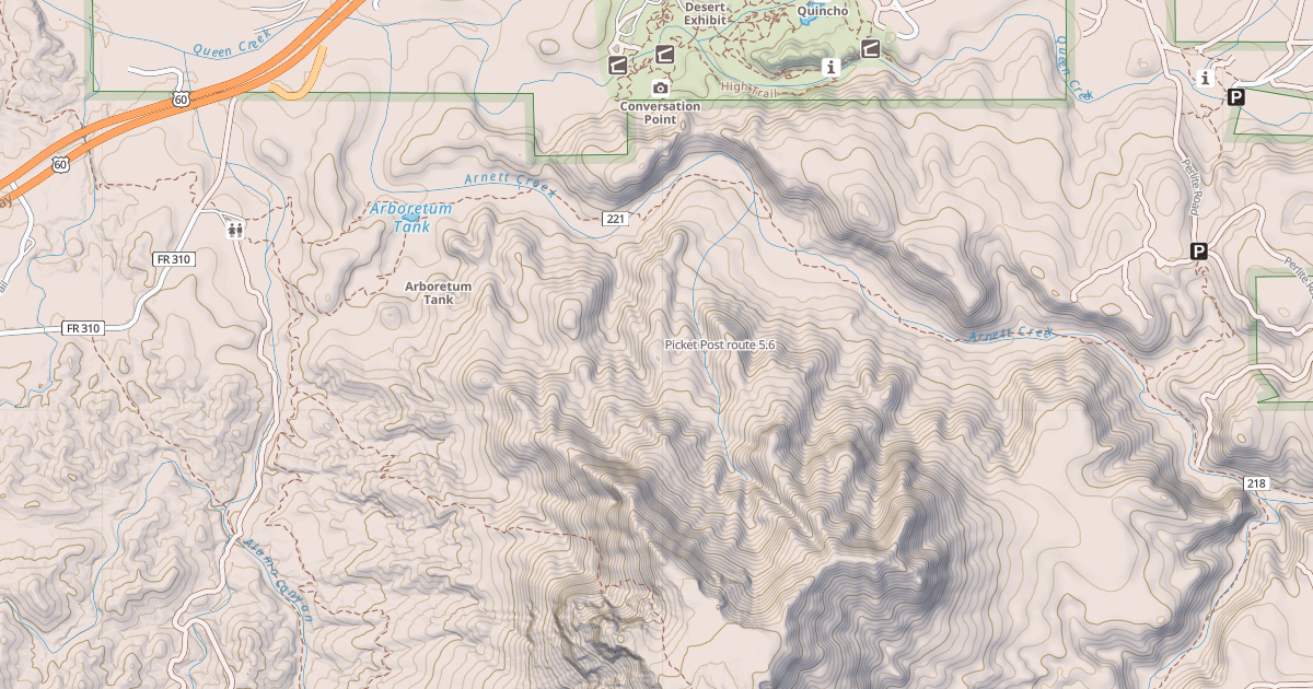 Map preview of Picket Post route