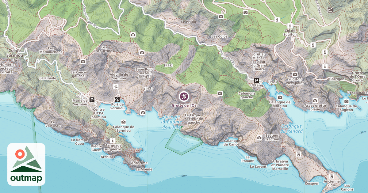 Map of Grotte de l'Os