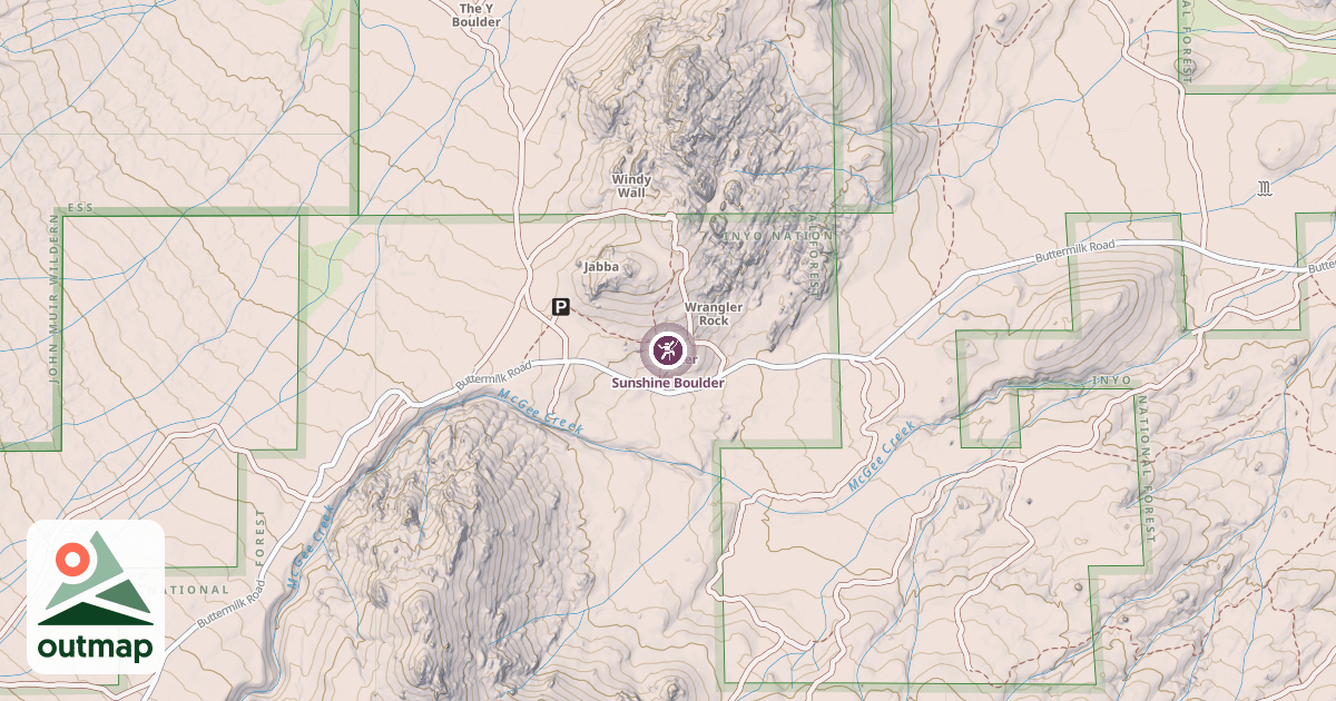 Map of Sunshine Boulder