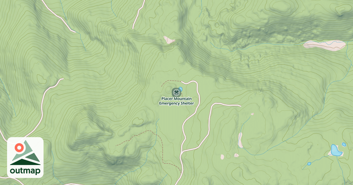 Map of Placer Mountain Emergency Shelter