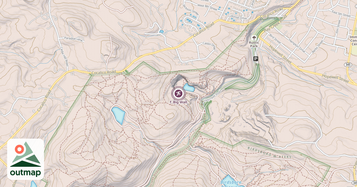 Map of f. Big Wall