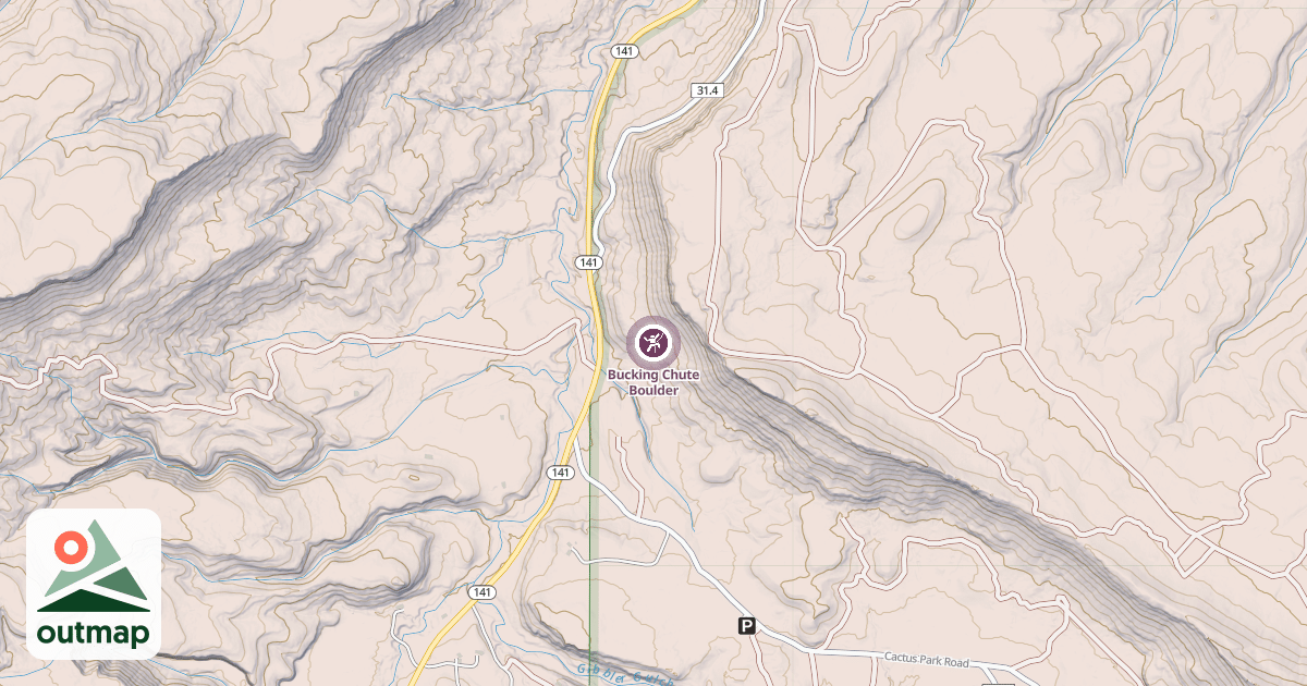 Map of Bucking Chute Boulder