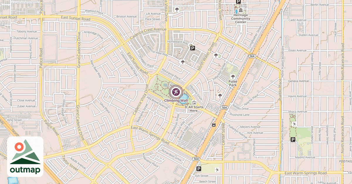 Map of Climbing Wall