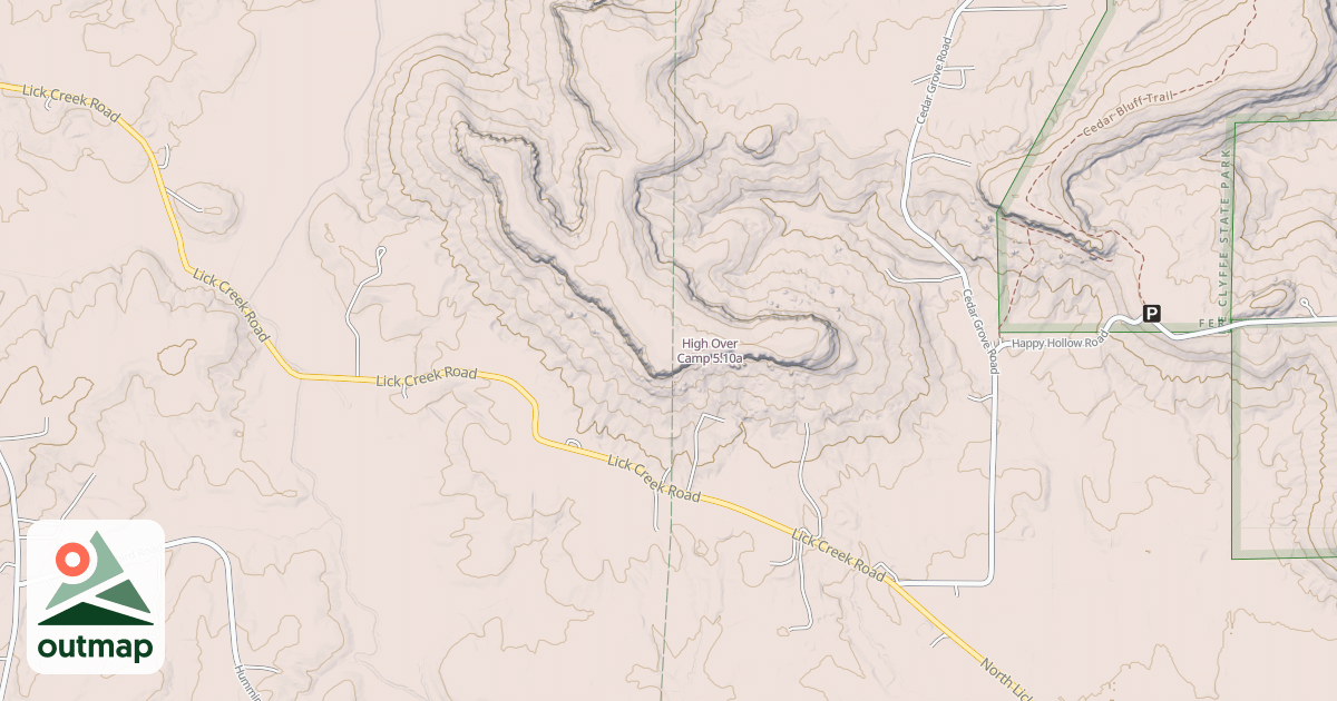 Map of High Over Camp