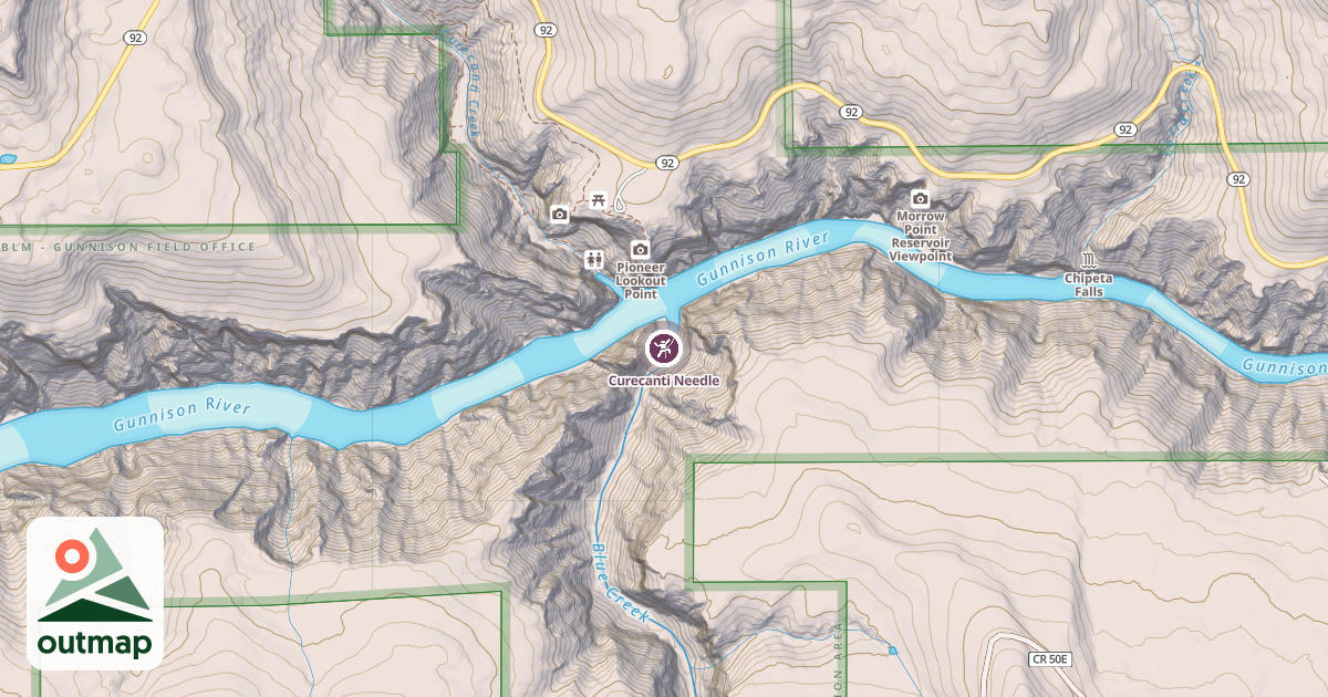 Map of Curecanti Needle