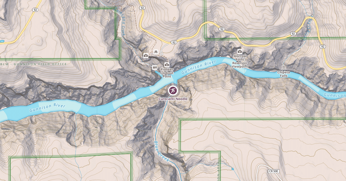 Map preview of Curecanti Needle