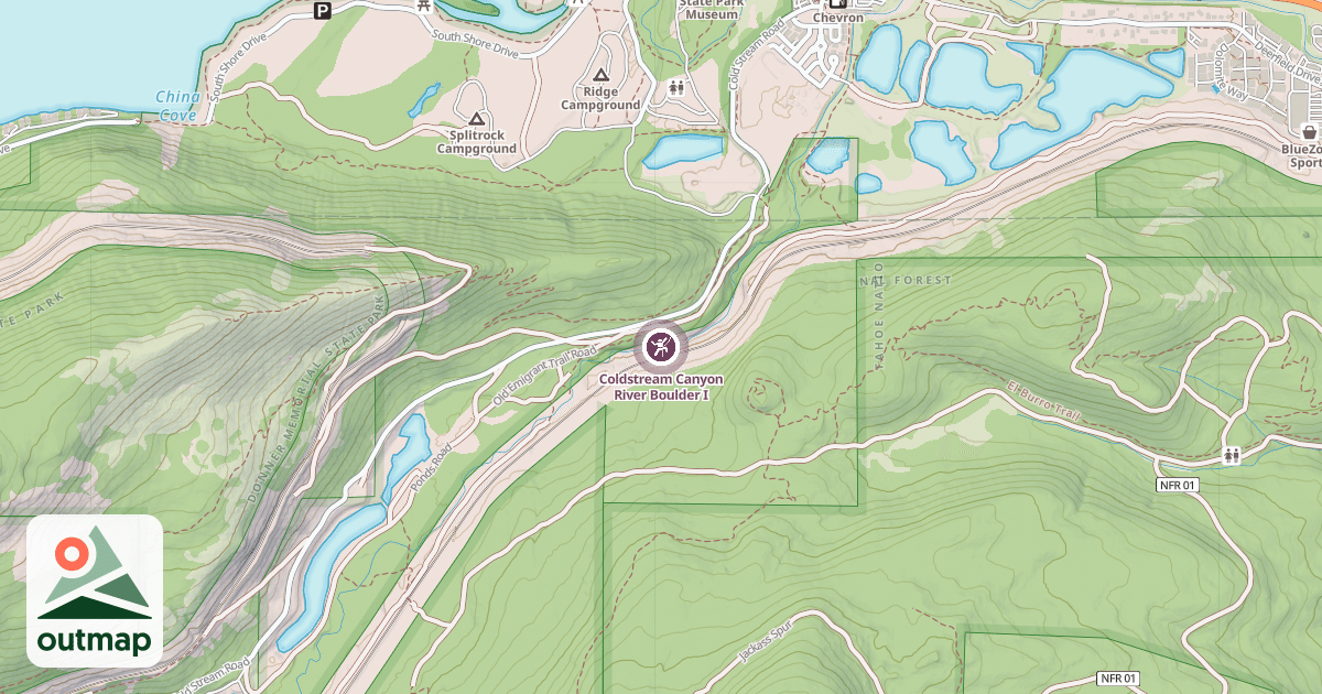 Map of Coldstream Canyon River Boulder I