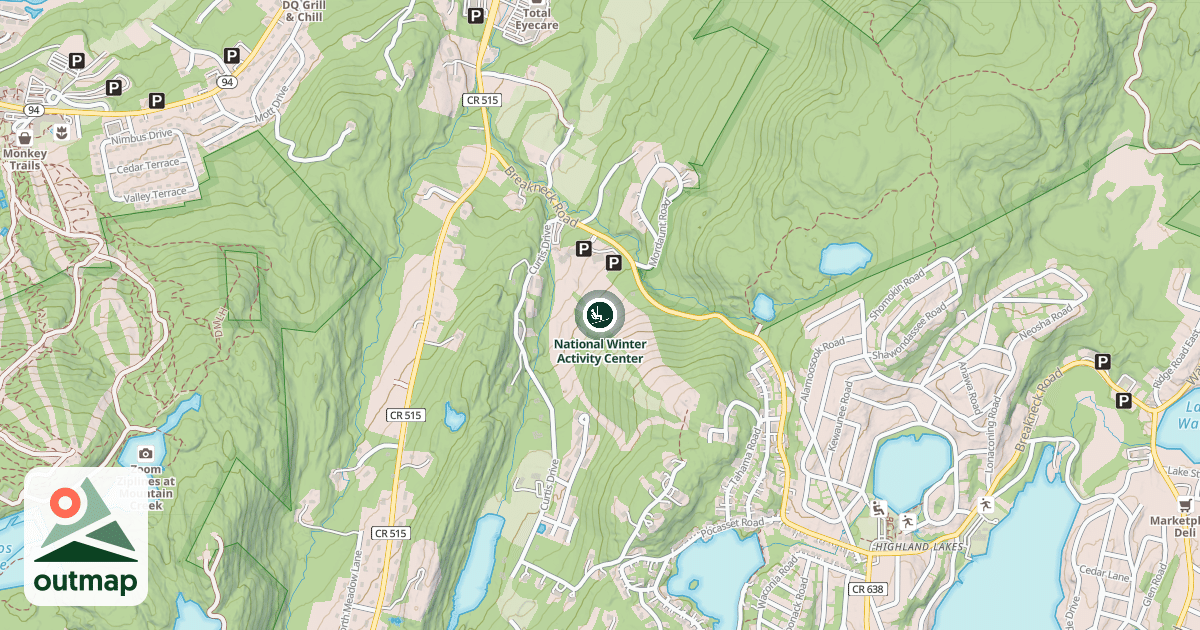 Map of National Winter Activity Center