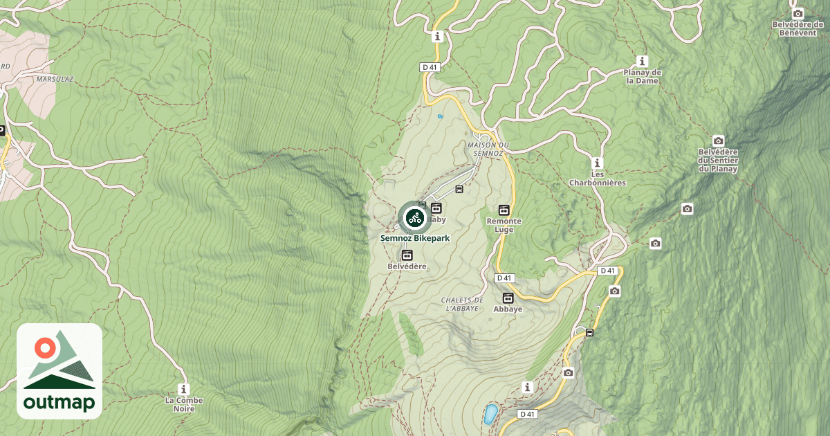 Map of Semnoz Bikepark