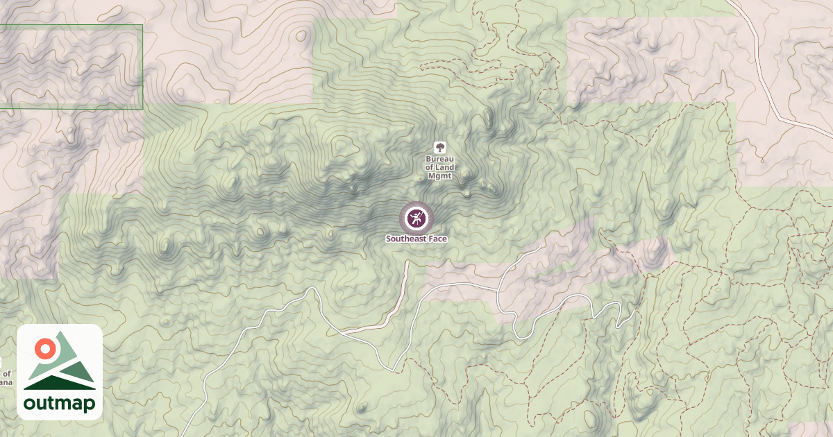 Map of Southeast Face