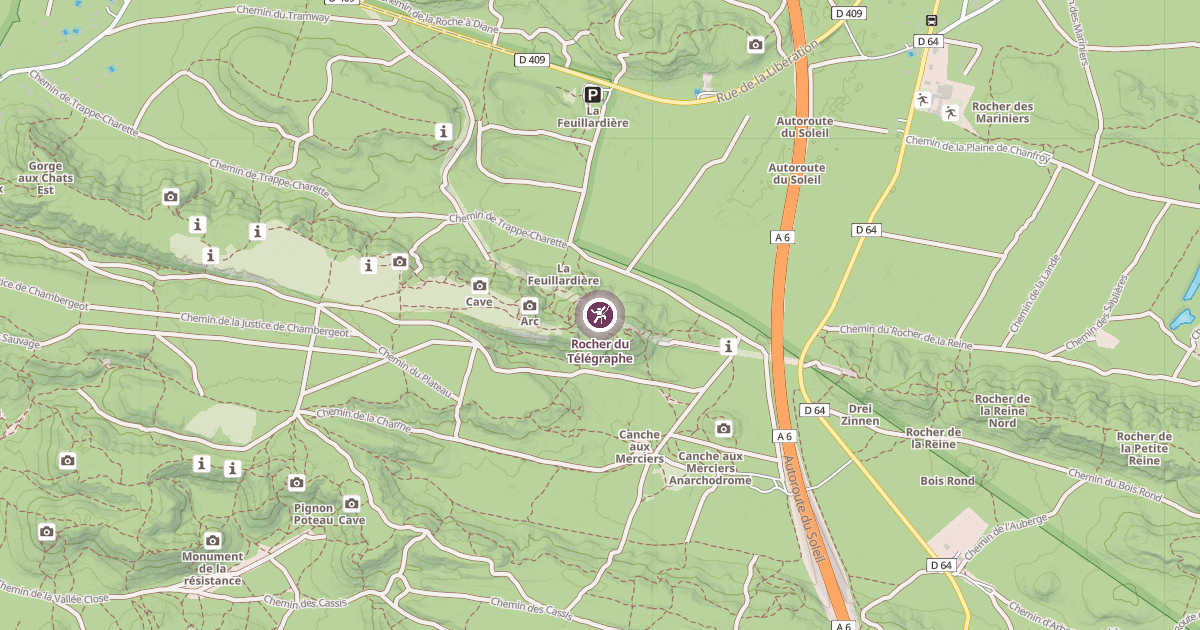 Map preview of Rocher du Télégraphe