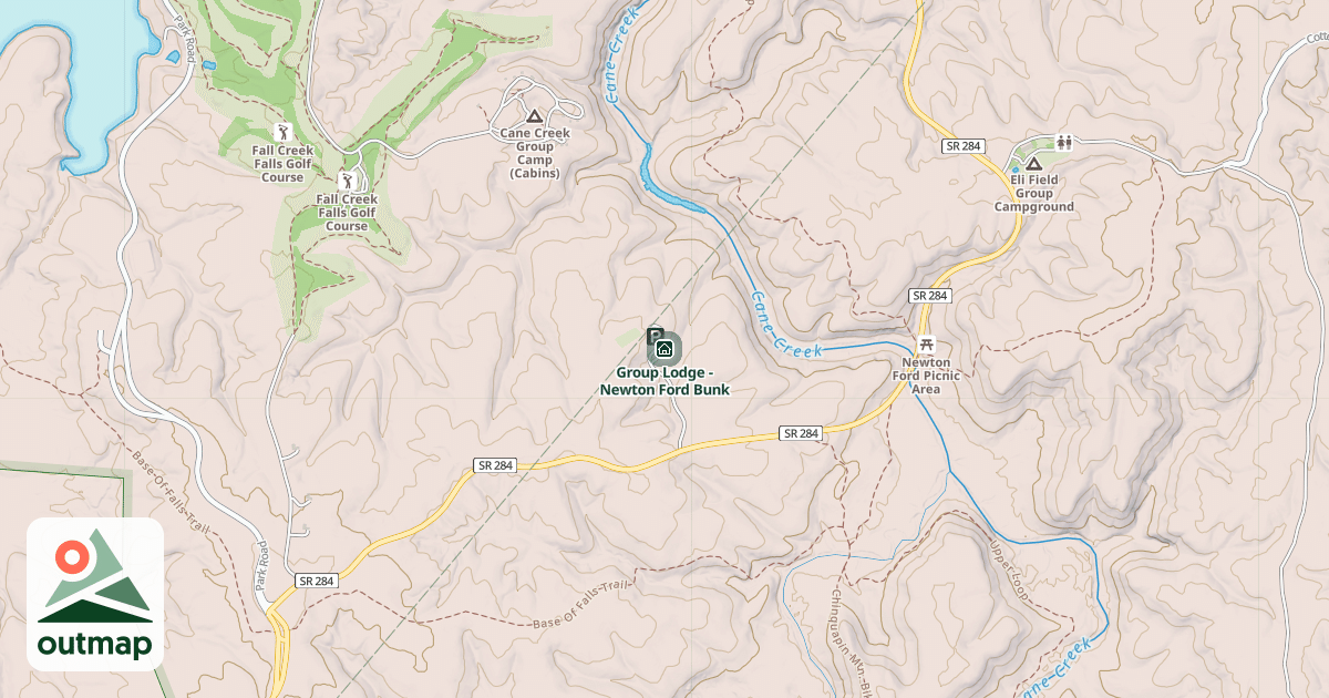 Map of Group Lodge - Newton Ford Bunk