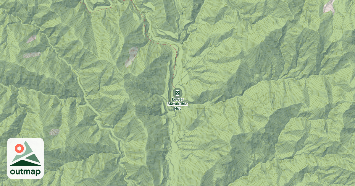Map of Lower Matakuhia Hut