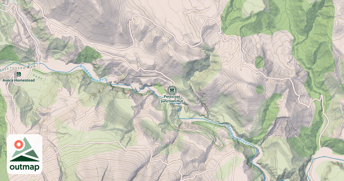 Map of Petticoat Junction Hut