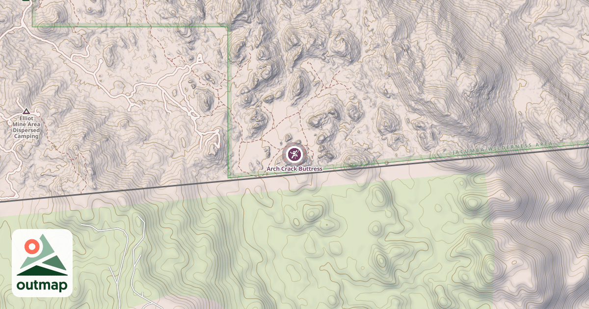 Map of Arch Crack Buttress
