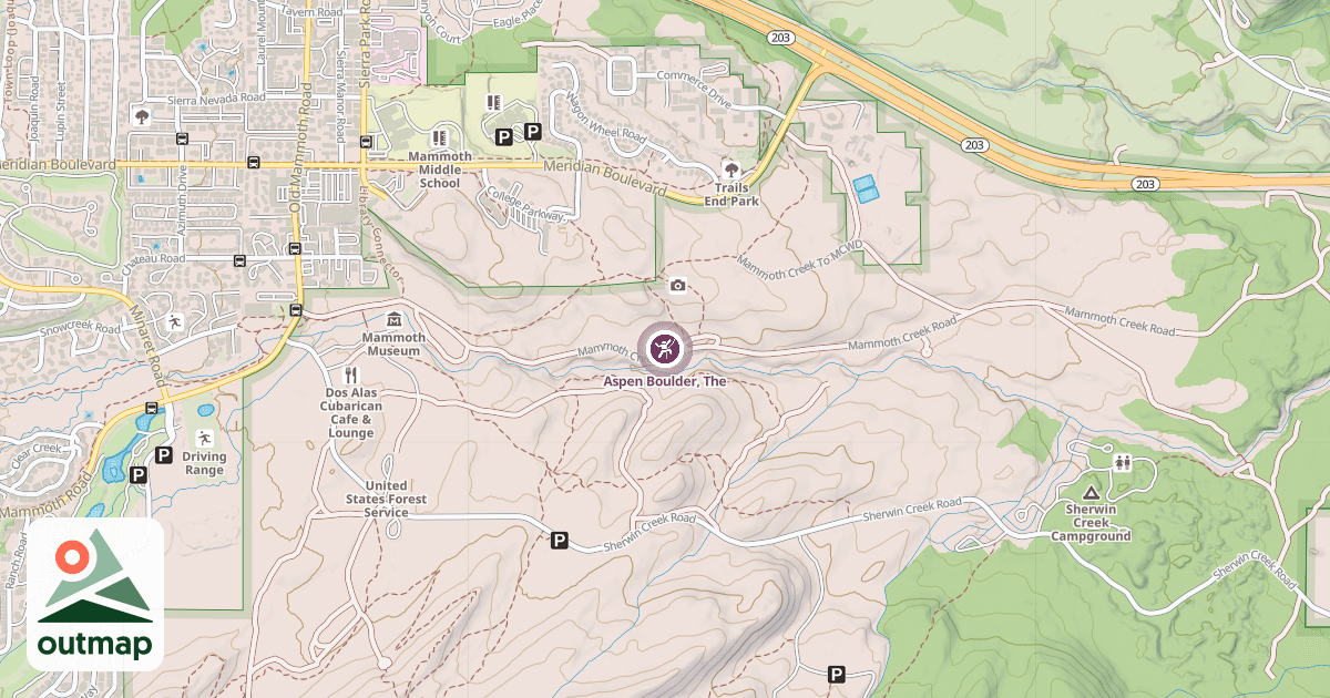 Map of Aspen Boulder, The