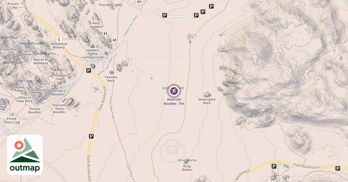 Map of Asteroid Boulder, The