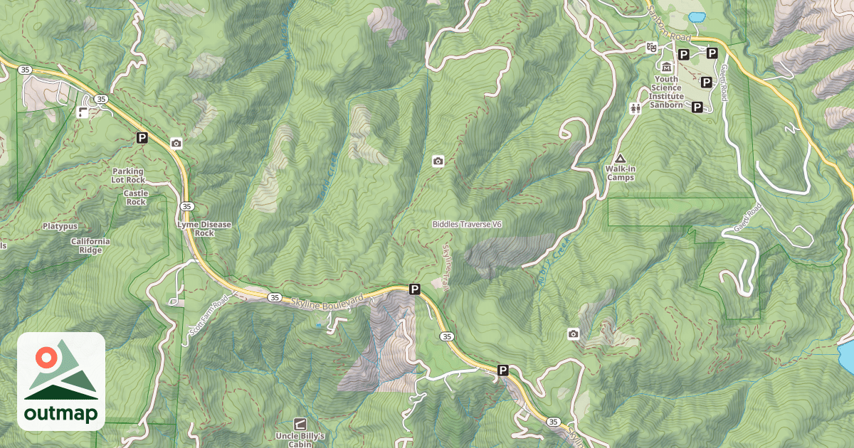 Map of Biddles Traverse