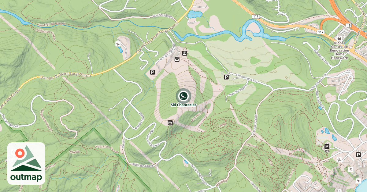 Map of Ski Chantecler