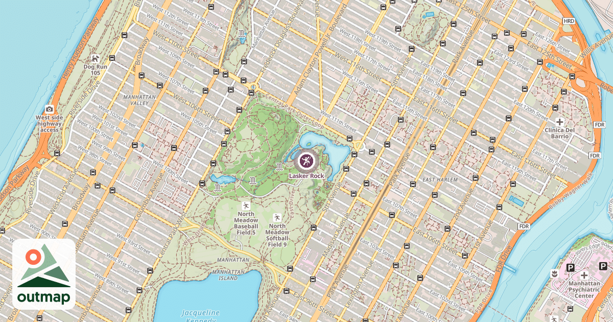 Map of Lasker Rock