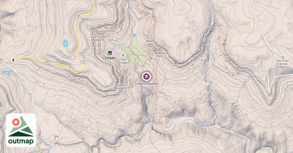 Map of Colossus Boulder